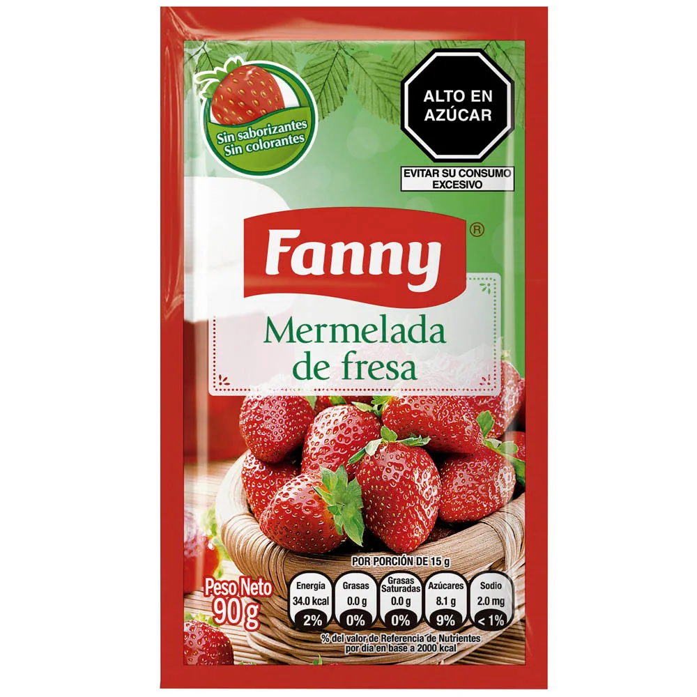 Mermelada Fanny Fresa 90 gr x 12 Und