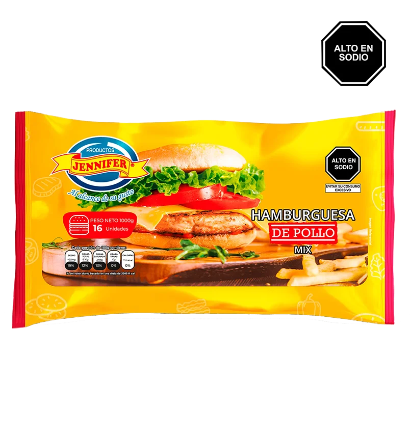 Hamburguesa de pollo x 16 und