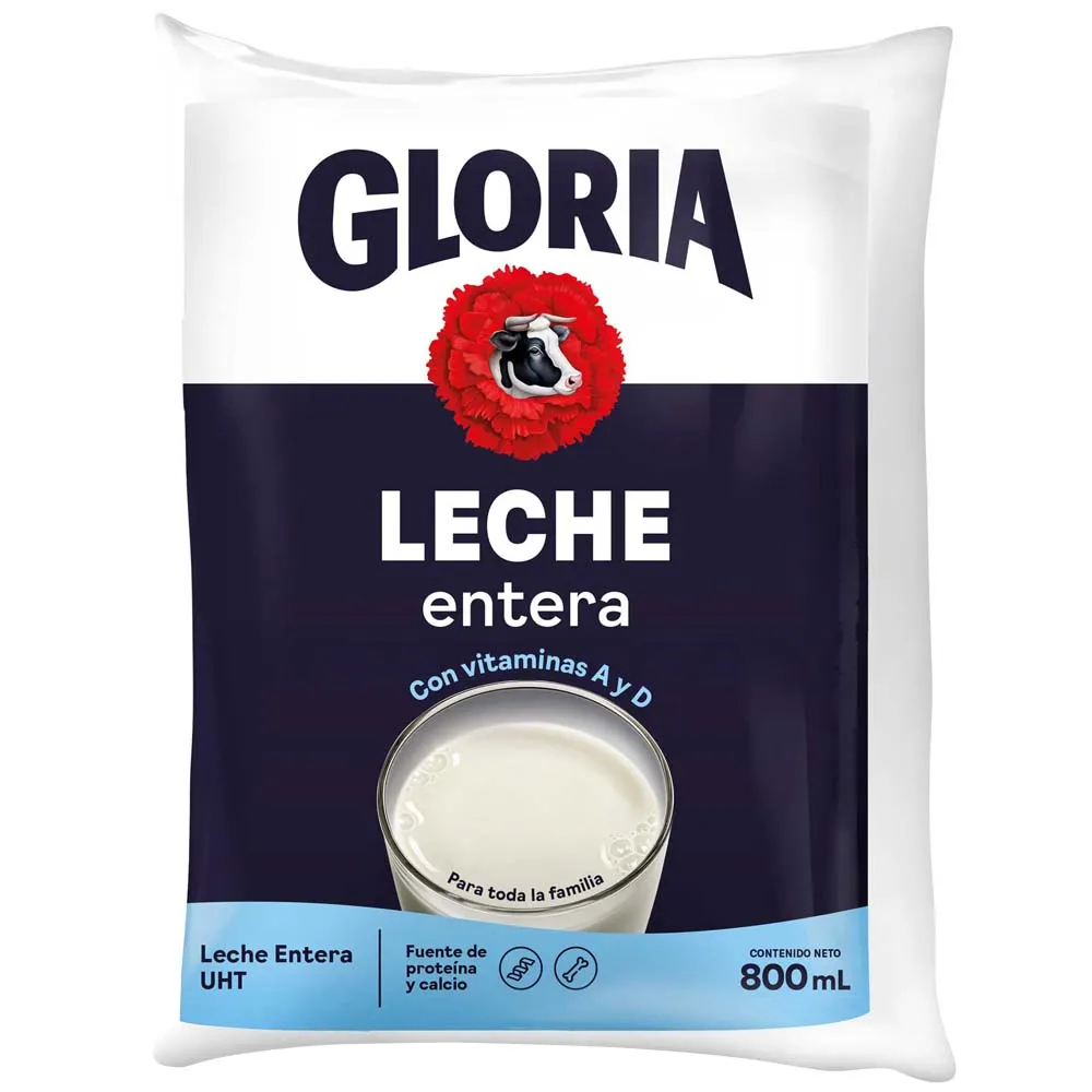 Leche UHT Entera Bolsa 800 ml