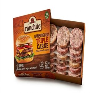 Hamburguesa Triple Carne (Pollo, Carne y Cerdo) x 12 Und