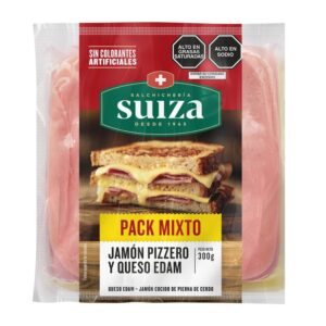 Suiza Pack mixto jamón y queso edam 366 g