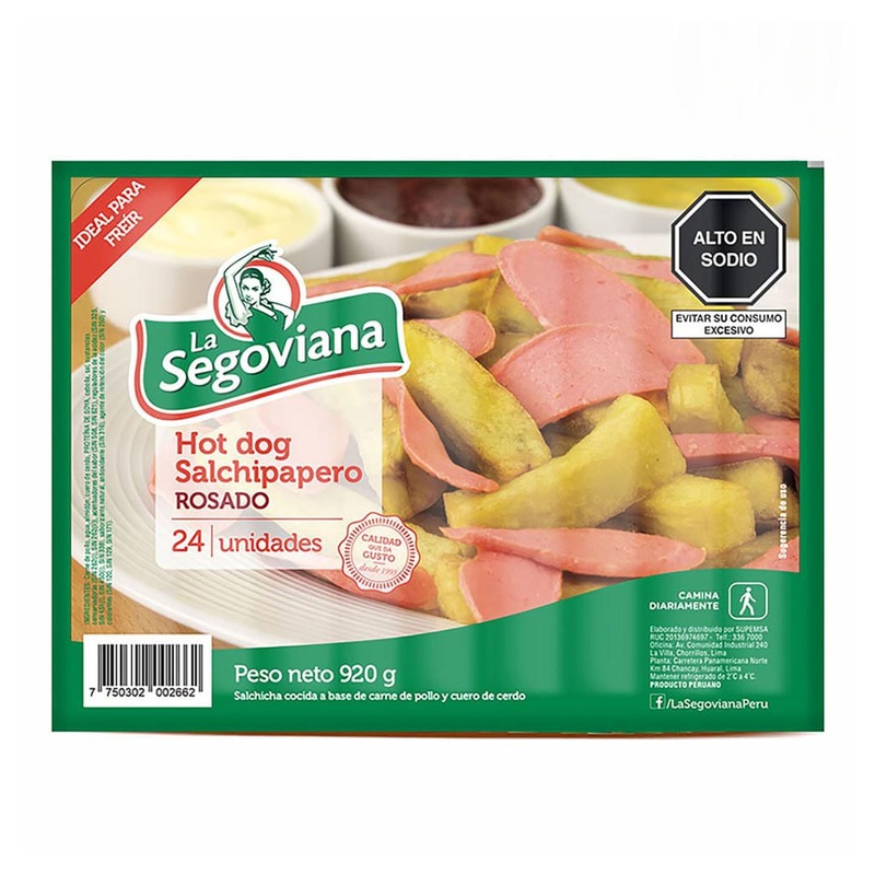 Segoviana Hot Dog Salchipapero Pollo x 24 und